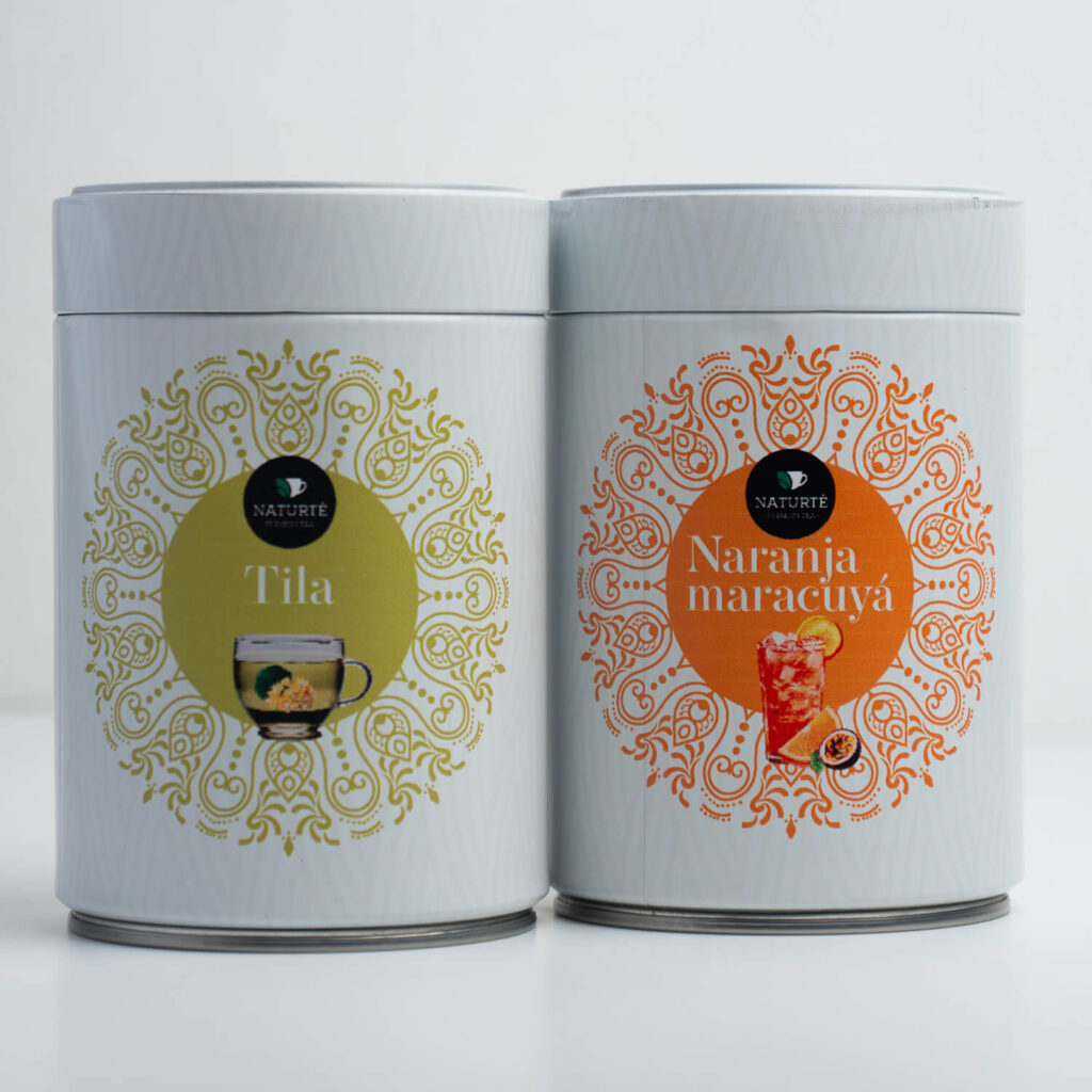 lata de tila y naranja maracuya